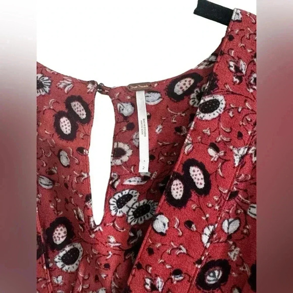 Free People Some Like It Hot Jumpsuit in Rust Combo Size 2 - Picture 12 of 16